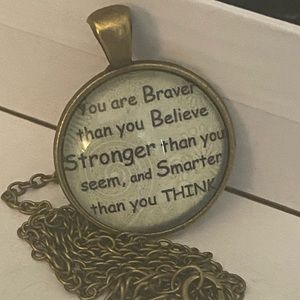 3/25 Necklace You Are Braver Than You Believe
